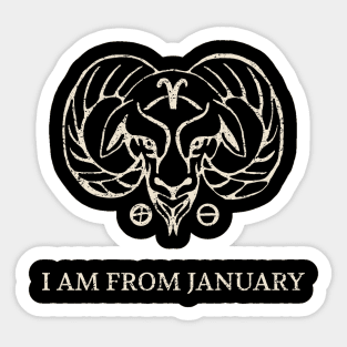 Born in January – Capricorn Zodiac Design Sticker